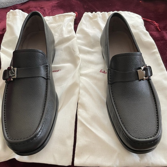 Salvatore Ferragamo Adam Gancini Black Loafers main image 7